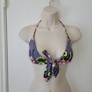 Tori Praver Seafoam Halter Bikini Top